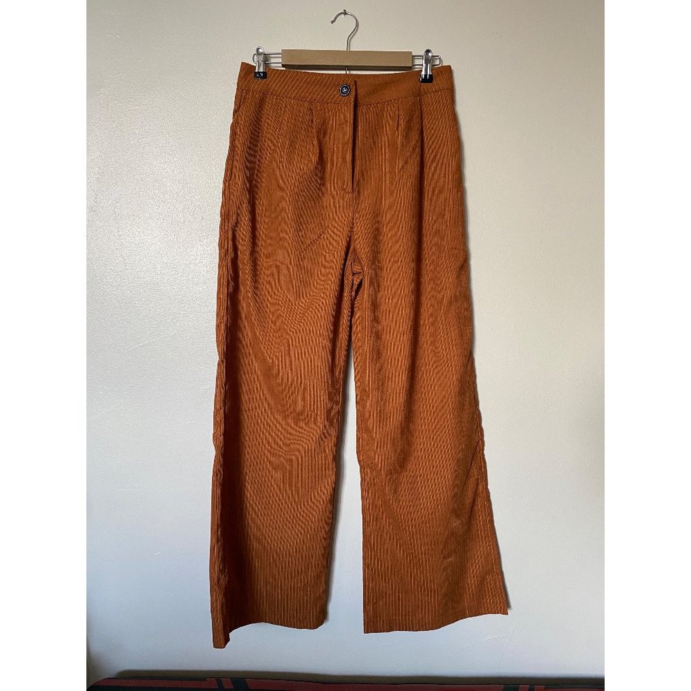 SHEIN EZwear High Waist Cord Wide Leg Pants